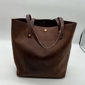 KMM & Co Women’s Brown Kodiak Leather tote full grain soft 13in Handles handbag